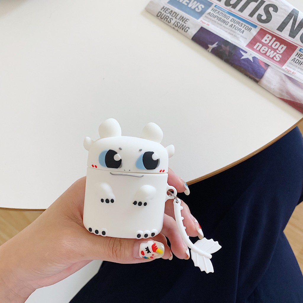 Vỏ Bảo Vệ Tai Nghe Airpods Thế Hệ 1&amp;2 Hình Thú Siêu Cute Bằng Sillicone Dẻo Case Airpod Tặng Kèm Móc(Link 1)