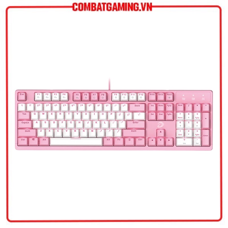 Bàn Phím DAREU EK1280s White/Pink