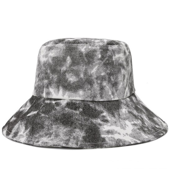 Mũ bucket tie dye vành xòe phong cách ulzzang unisex màu xanh rêu