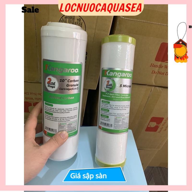 Bộ 4 Lõi  Lọc Nước Kangaroo gồm Số 1.2.3.4 chính hãng @ Màng Lọc Ro Kangaroo, Bộ Lõi lọc thô 123