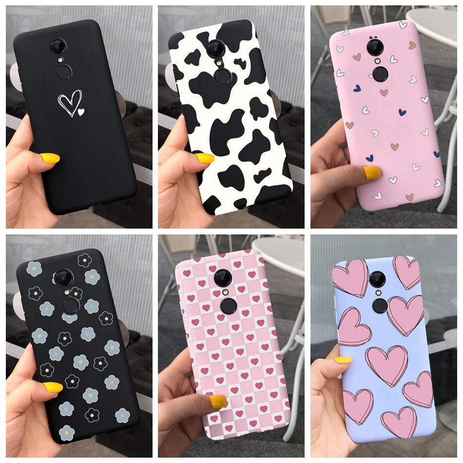 Ốp điện thoại TPU dẻo họa tiết trái tim màu sắc ngọt ngào dễ thương bảo vệ cho Xiaomi Redmi 5 Plus / Redmi 5