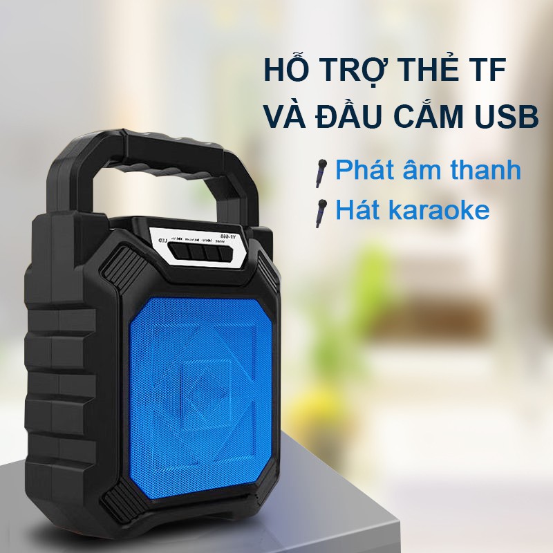 Loa Vali, loa kẹo kéo kết nối Bluetooth không dây mini - tặng kèm Mic hát, Loa di động hát hay âm thanh lớn