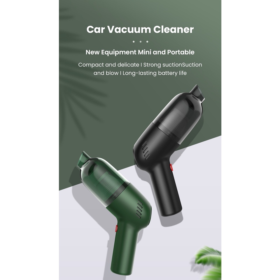 Máy Hút Bụi Không Dây Cầm Tay Cắm Sạc USB 8000pa 120W Tiện Dụng Cho Xe Hơi/Nhà Cửa/Văn Phòng