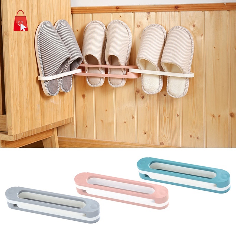 Giá Đỡ Dép Gắn Tường Đa Năng Có Thể Gấp Gọn Tiện Dụng Cho Nhà Tắm / Nhà Vệ Sinh