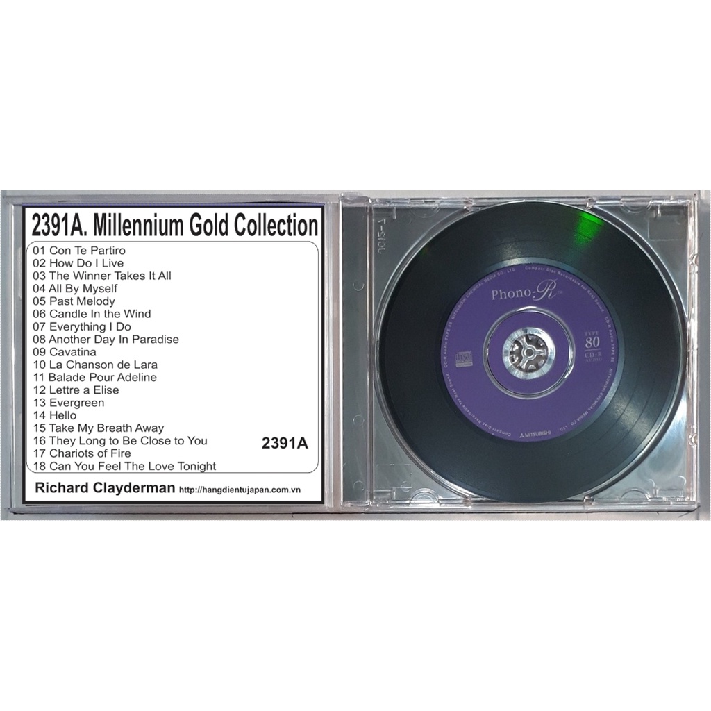 Bộ 4 CD nhạc hòa tấu Richard Clayderman ( 2390A - 2391B )