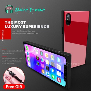 Ốp điện thoại kính cường lực cho iPhone 10 X 8 8plus 7 7Plus