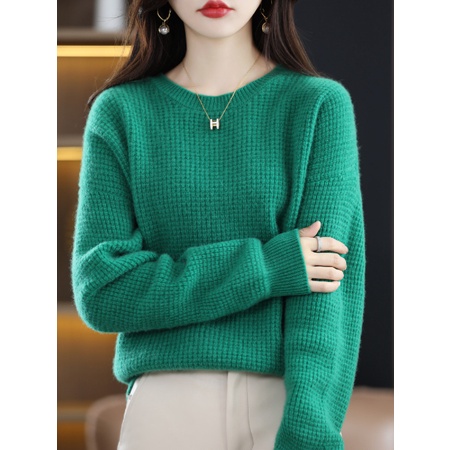 Áo Len cashmere Cổ Tròn Dáng Rộng Phong Cách Thời Trang Thu Đông Mới 2022