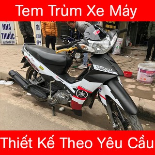 Tem trùm sirius Đen Trắng Nhám Yamaha