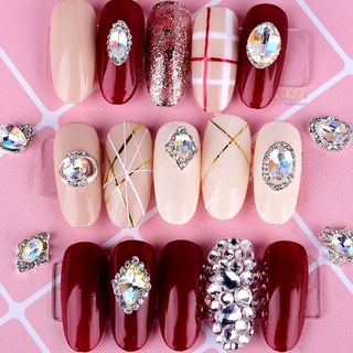 Charm đá trắng bạc-charm nail