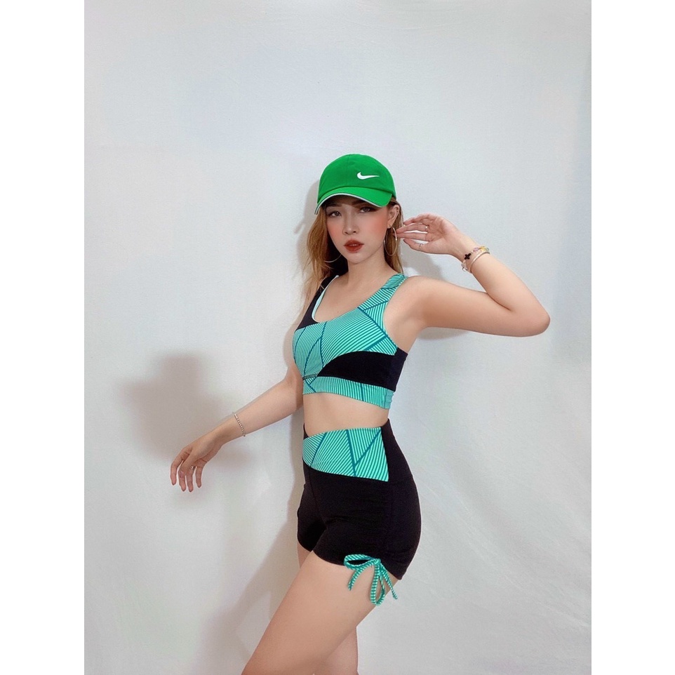 [Bán sỉ] Set Đồ Tập Nữ đùi Tập Thể Thao, Gym, Yoga, Erobic Cao Cấp phối màu- Đồ tập gym yoga chạy bộ thể thao có chữ nữ