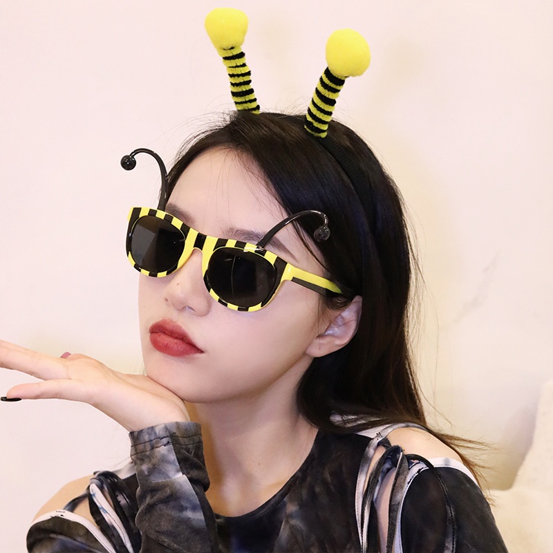 Mắt Kính / Băng Đô Hình Chú Ong Vàng Dễ Thương Vui Nhộn Cho Tiệc Sinh Nhật