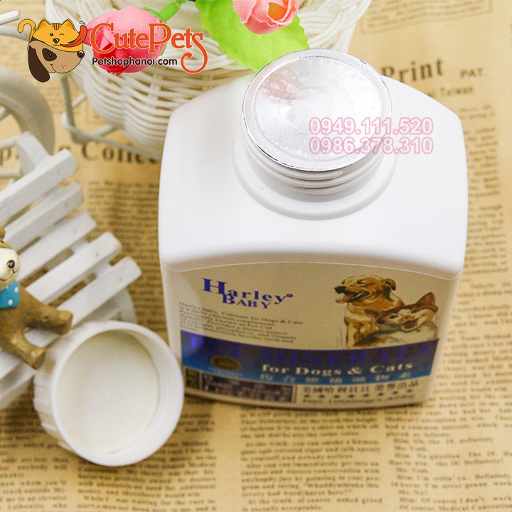 Viên Bổ xung khoáng chất vi lượng Harley Baby Pet Minerals lọ 428 viên - Cutepets