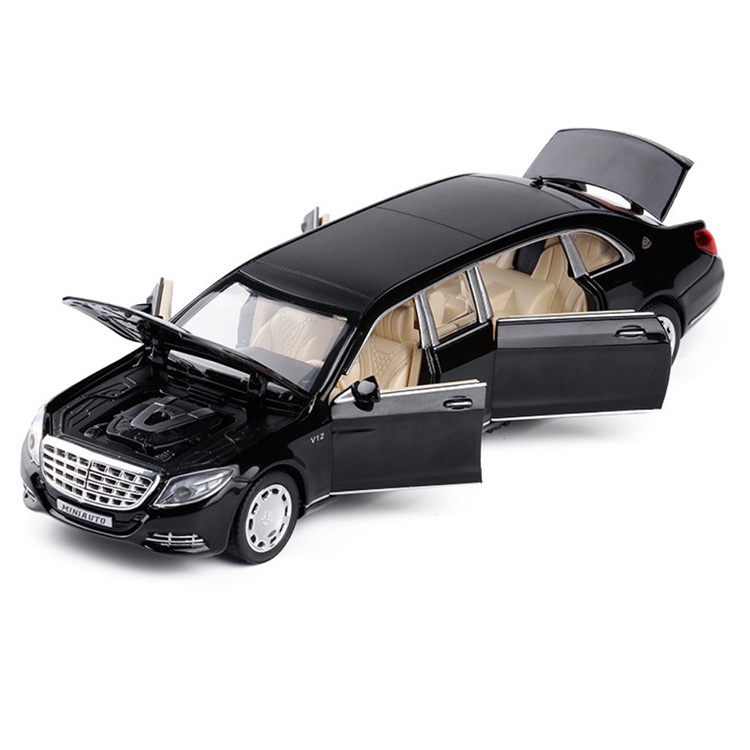 Mô hình xe Mercedes-Maybach S650 Pullman 1:32 hãng XLG, mở 6 cửa, khung kim loại chắc chắn