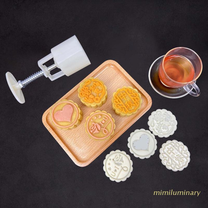 Bộ Khuôn 75g Tạo Hình Bánh Trung Thu Làm Bánh Trung Thu