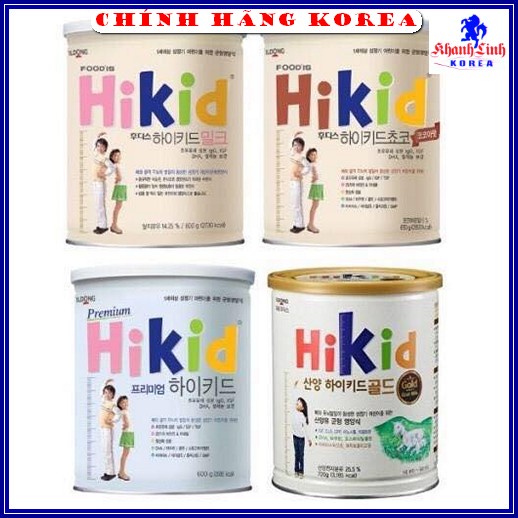 Sữa Dê Hikid Hàn Quốc, Sữa Hikid Nội Địa Đủ Các Vị