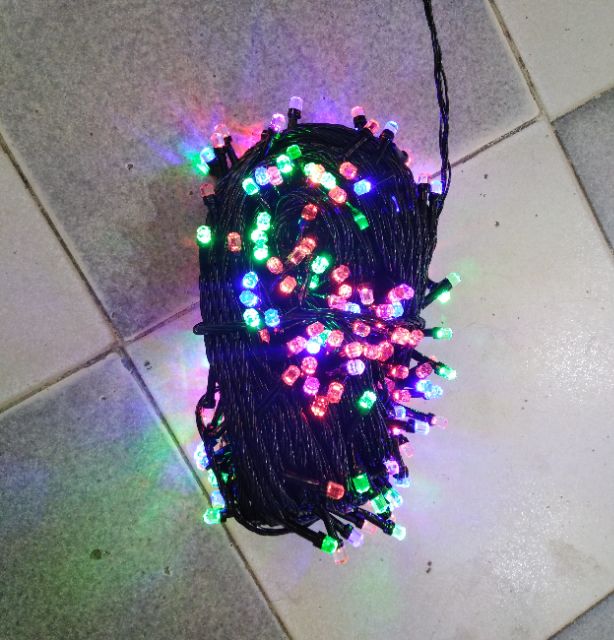 Dây đèn led nháy kim cương 40m trang trí tết noel