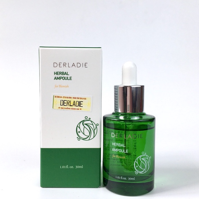 Siêu Tinh Chất Tràm Trà Giảm Mụn Sau 14 Ngày Derladie Herbal Ampoule For Blemish 30ml