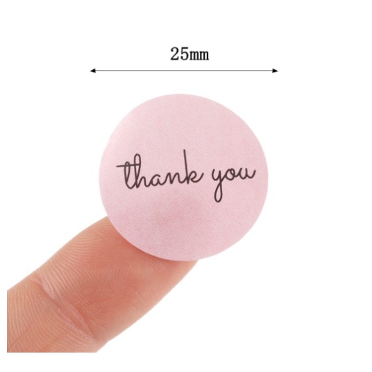 Cuộn Set 500 Sticker Nhãn Dán "Thank You" - Văn Phòng Phẩm Sáng Tạo