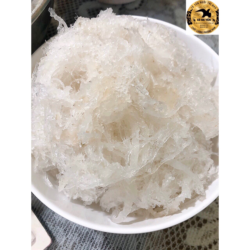 Tổ yến tươi nguyên chất (30-50-100g) - tặng kèm nguyên liệu nấu yến (táo đỏ, hạt chia , đường phèn)