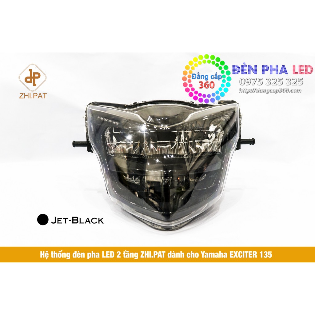 MÀU KHÓI - Pha led 2 tầng zhi.pat Ex135 2011 2012 2013 2014 - Đen (khói) zhipat exciter 135 lc135 t135 ex11 ex 135