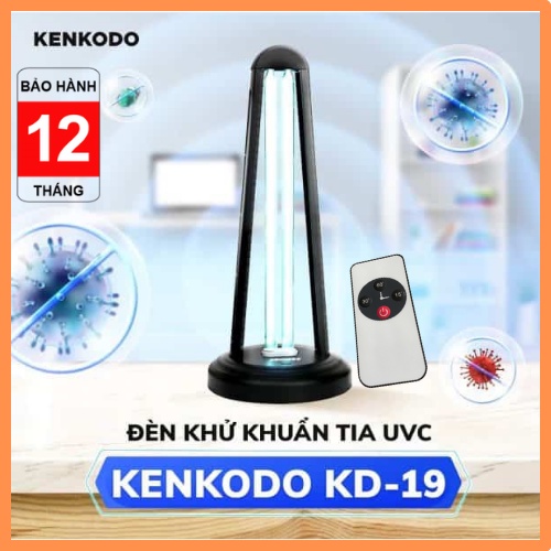 Đèn uv diệt khuẩn KENKODO 38W 8000H, đèn tia cực tím diệt khuẩn với tính năng khử khuẩn Ozone O3