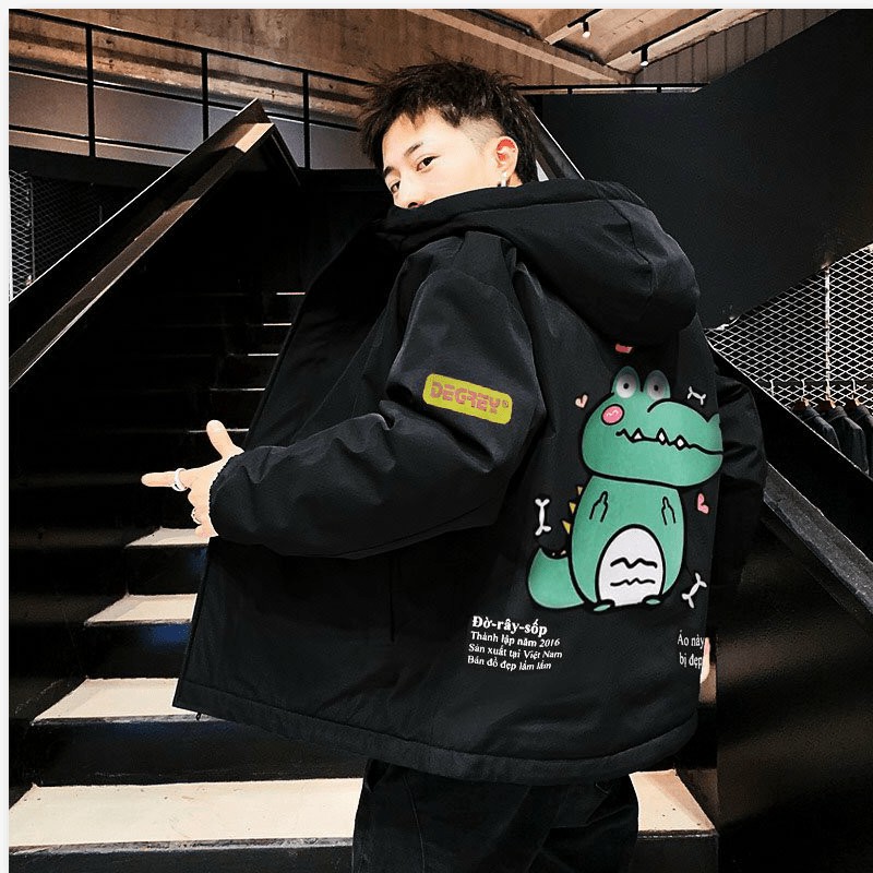 Áo Khoác Dù Nam Nữ, Áo Khoác Chống Nắng in Hình Khủng Long Xinh Xinh.Tp