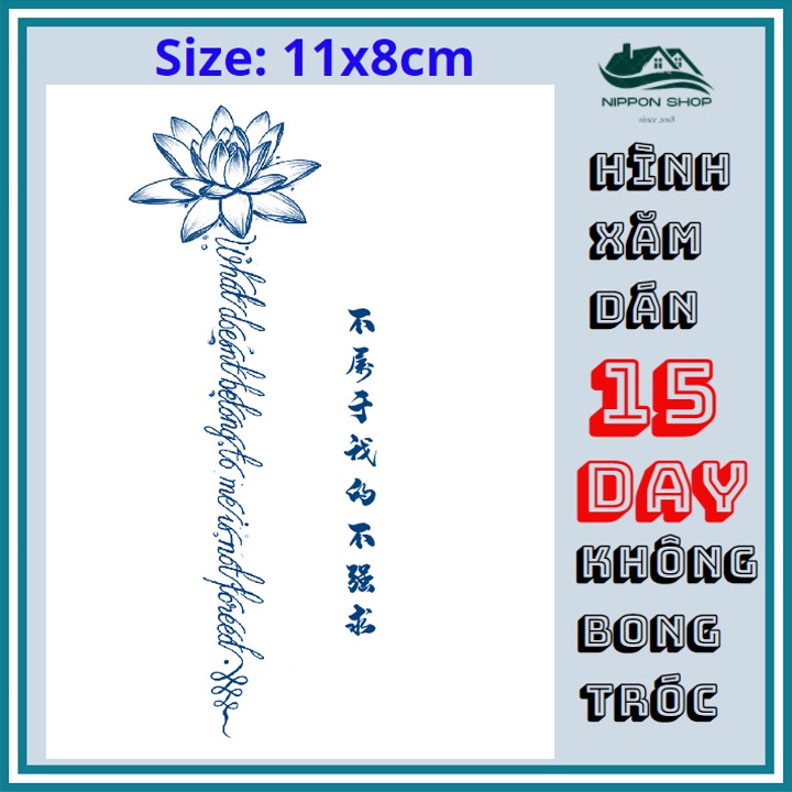 Hình Xăm Dán 15 Ngày Không Phai 11 x 18 cm Mẫu 326