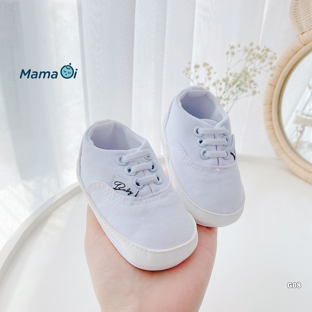 G08 Giày bata vải tập đi cho bé màu xanh nhạt nhẹ nhàng cho bé của Mama Ơi - Thời Trang cho bé