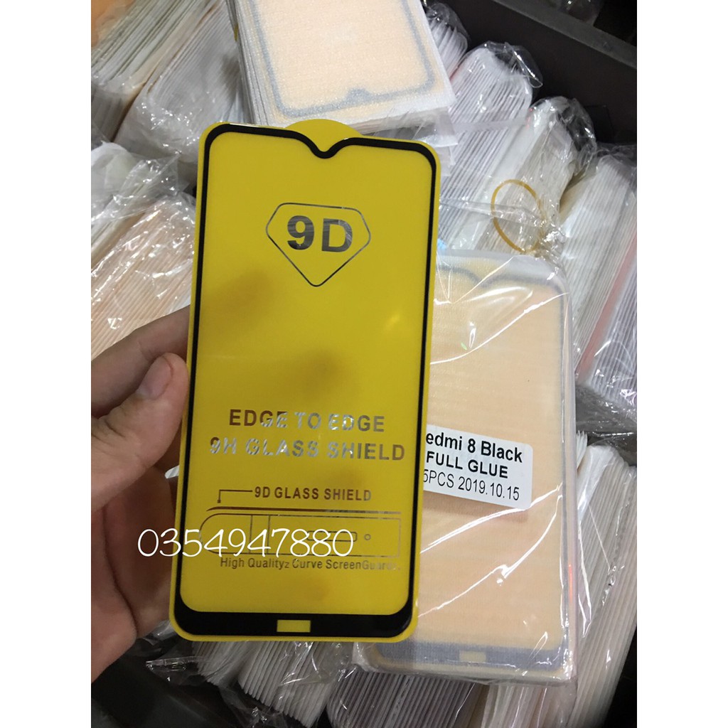 Kính cường lực 9D Cho Xiaomi Redmi 8 Full keo màn hình siêu cứng