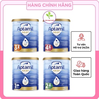 Sữa bột Aptamil Gold Plus Úc số 1,2,3 hỗ trợ phát triển toàn diện cho trẻ hộp 900g