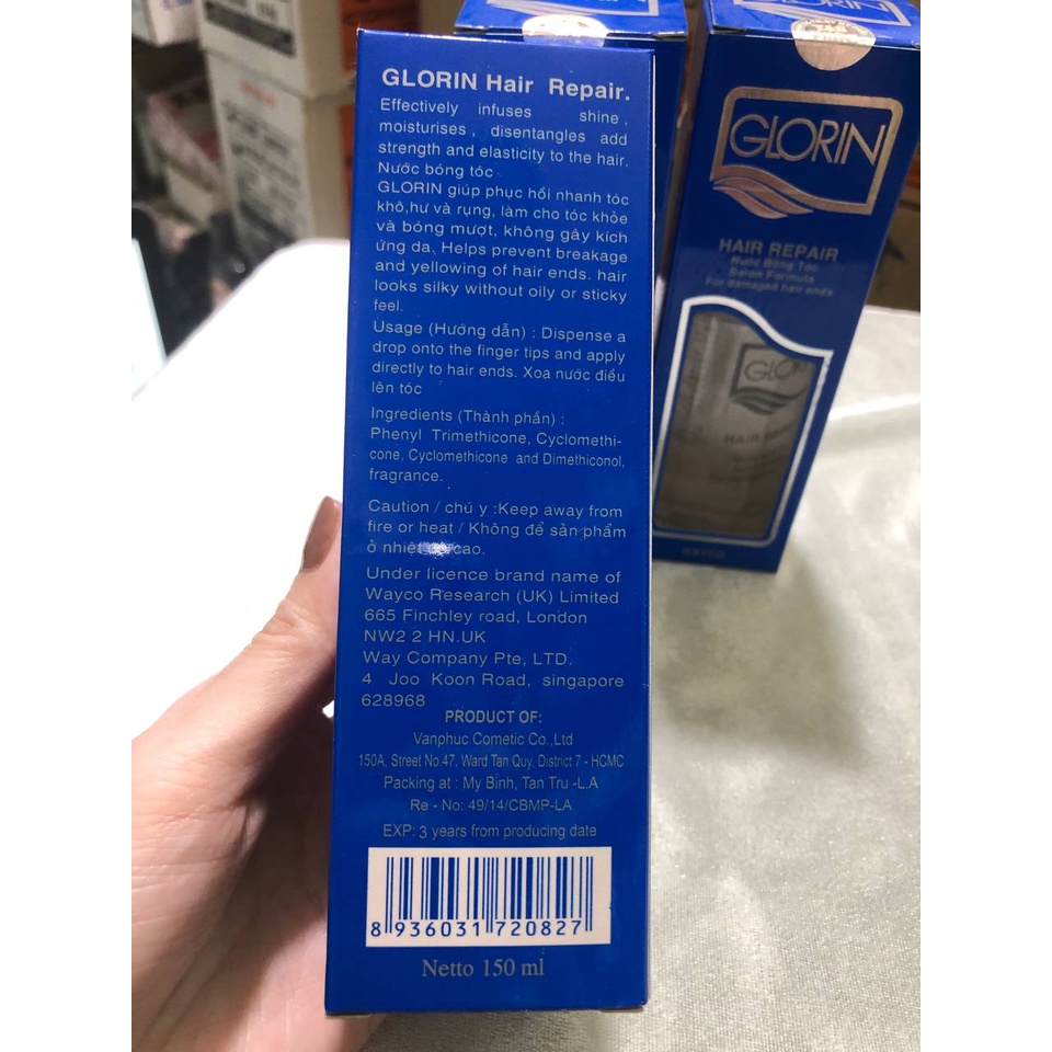 Bóng tóc glorin150ml