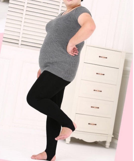 Quần legging big size thun đạp gót size lớn 50-80kg nhập khẩu