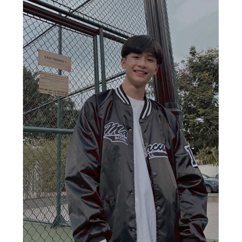Áo khoác bomber nữ, thể thao ulzzang in macus áo sweater nỉ bông kiểu dáng thể thao form rộng unisex