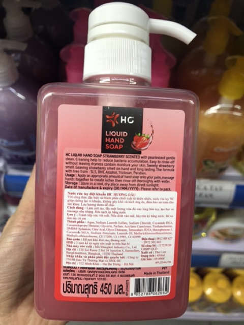 Nước rửa tay kháng khuẩn HC FOR Thái Lan 450ml