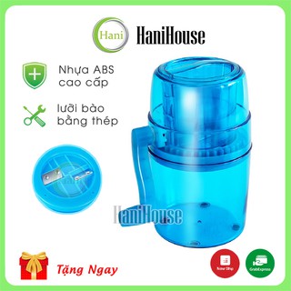 Máy bào đá quay tay đa năng, máy nghiền đá cầm tay mini tiện dụng 1.1lít Hani House