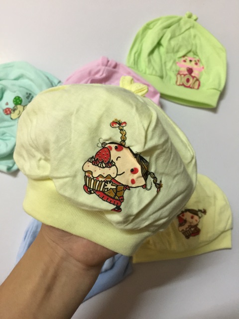 Mũ cotton sơ sinh cotton hàng đẹp