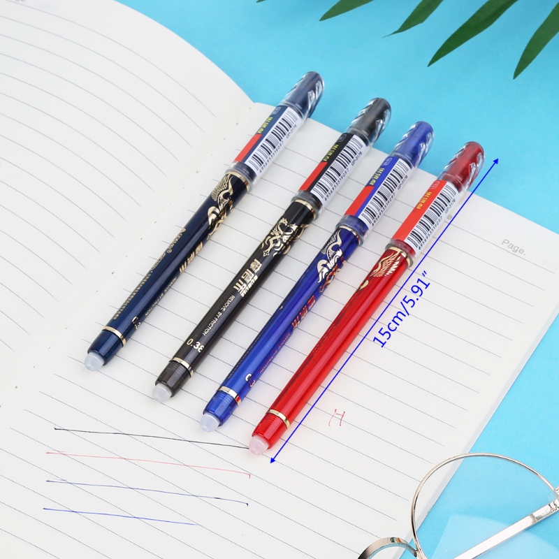 ✿ Bút Mực Gel Ngòi 0.38mm Có Thể Tẩy Xóa Màu Xanh Dương/Đỏ/Đen