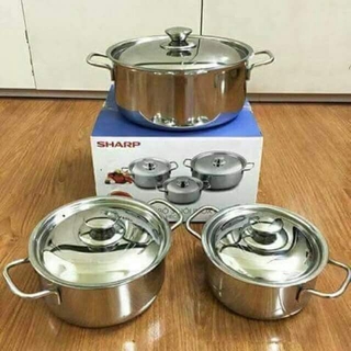 Bộ 03 nồi inox SHARP - hàng khuyến mãi giá rẻ