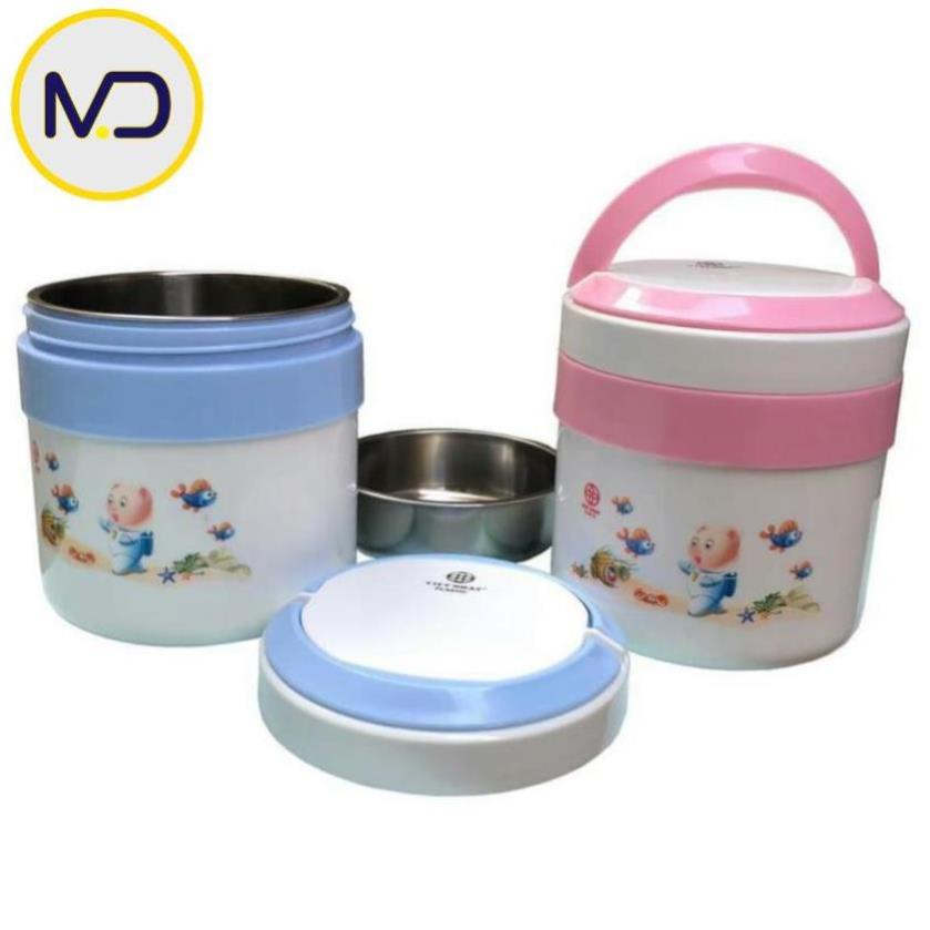 [Kho sỉ]  Cà mên siêu giữ nhiệt 2 ngăn Việt Nhật plastic - Cặp lồng giữ nhiệt tiện dụng