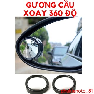 Gương Cầu Lồi 360 Độ Có Viền Gắn Gương Chiếu Hậu Xe Hơi, Ô Tô Xe Máy- 1 cặp