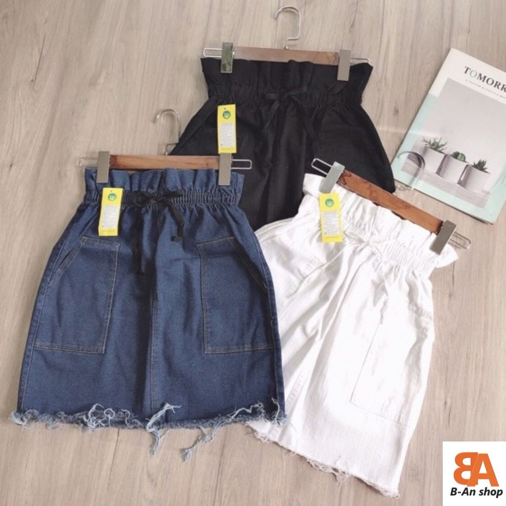 Chân váy lưng thun rách viền dài 45cm | BigBuy360 - bigbuy360.vn