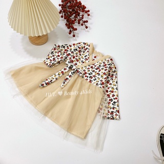 xả kho - Set kimono hoa đỏ bé gái