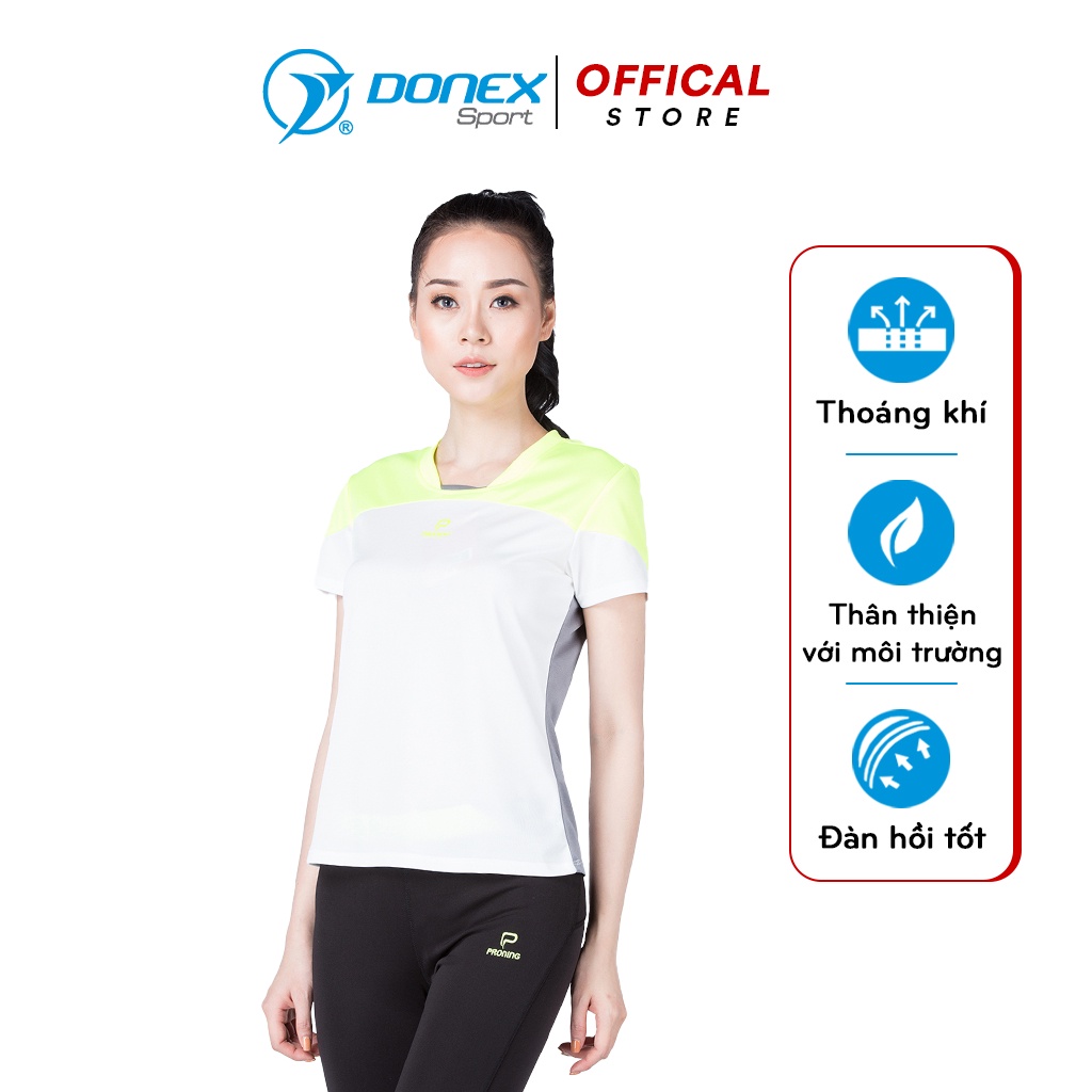 Áo Thể Thao Nữ DONEXPRO Kiểu Dáng Đẹp, Form Chuẩn Cân Đối Người Mặc, Phối Màu Sang Trọng, Khỏe Khoắn AC-3338