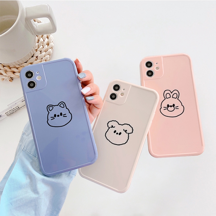 Ốp lưng iphone viền nổi thú cute 6/6plus/6s/6splus/7/7plus/8/8plus/x/xr/xs/11/12/pro/max/plus/promax - Awifi U5-3