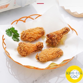 Thiếp 50 Tờ Giấy nến lót nồi chiên không dầu hình vuông size 24x24cm dùng lót xửng hấp