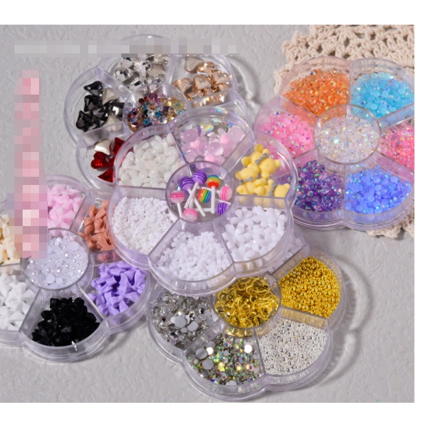 khay charm mix trang trí nail nhiều mã đẹp