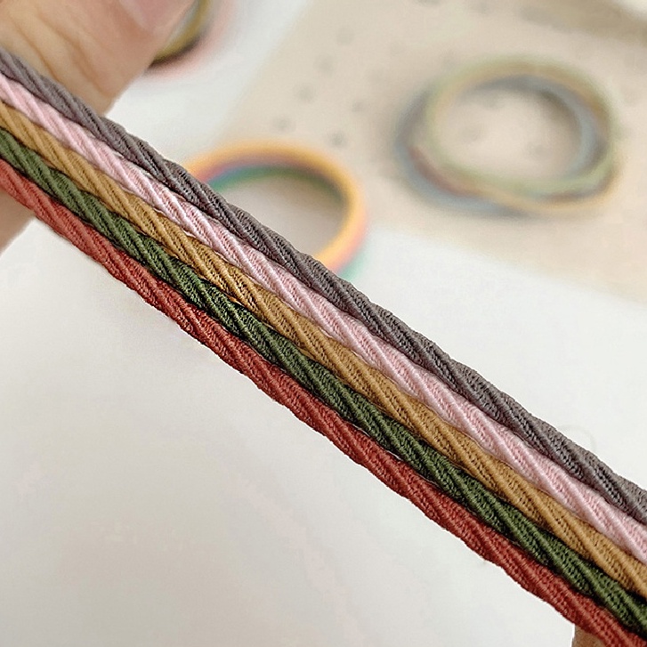 Set 5 Dây Buộc Tóc Màu Sắc Kẹo Ngọt Phong Cách Hàn Quốc Đơn Giản Cho Nữ