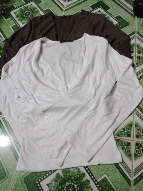 Áo len gân tay dài