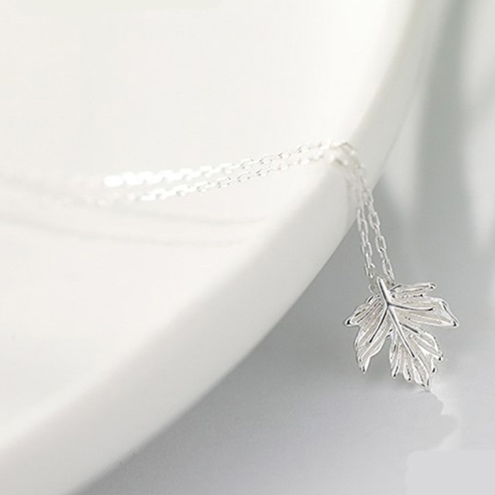 ✨✨Dây chuyền bạc Miuu Silver, vòng cổ nữ hình lá phong