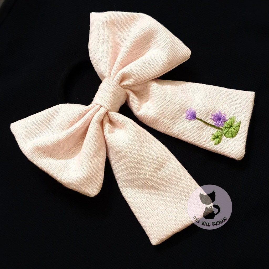 Nơ Cột Tóc Thêu Tay Tết 2022 Của Shop Bà Chủ Meow